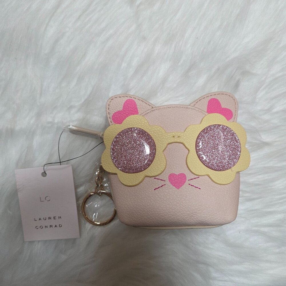 LC Lauren Conrad Summer Cat Coin Purse